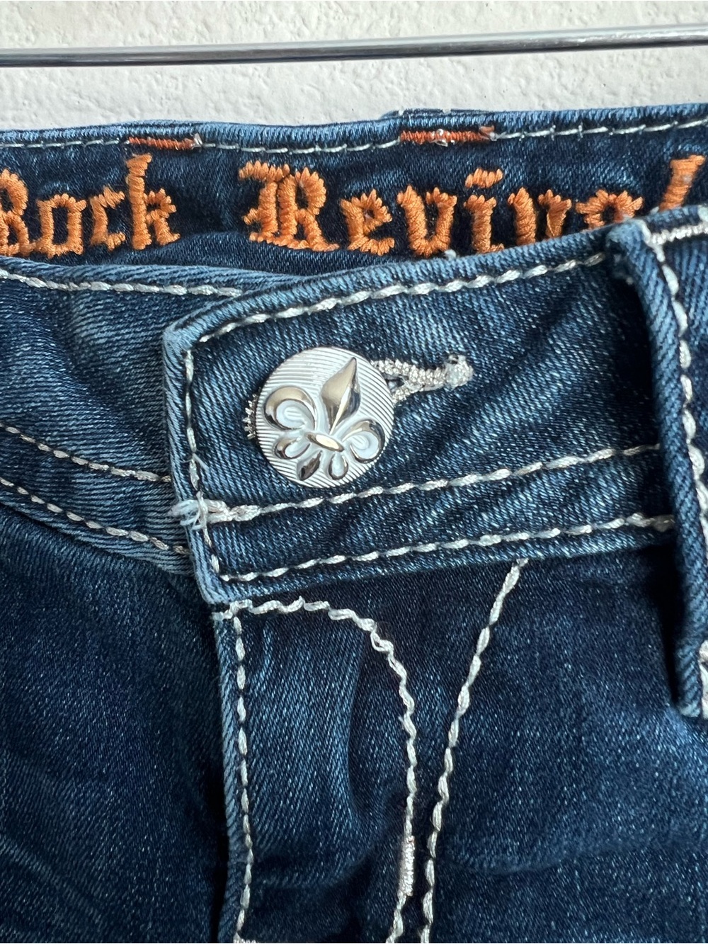 Rock Revival Women’s Arlene Blue Boot Cut Jeans Medium Wash Size 28 - Picture 5 of 16